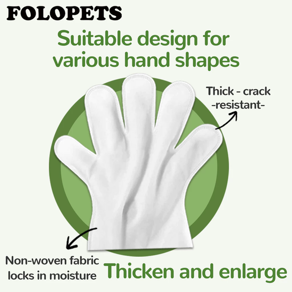 FOLOPETS ถุงมืออาบน้ำสัตว์เลี้ยง 8 ชิ้น thumbnail 8