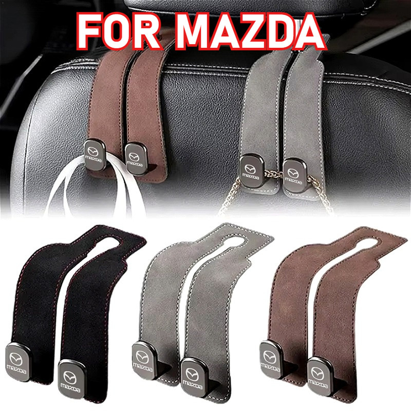 ตะขอรถยนต์สําหรับอุปกรณ์ตกแต่งภายในรถยนต์กระเป๋า Hook Holder Double Hook สําหรับ Mazda 2 3 MX-5 Miata CX-90 CX-5 CX-50 CX-8 RX8 RX7