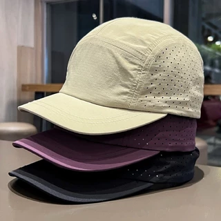 Hotcap ชิปปิ้ง💕หมวกกันแดดปีกสั้น น้ำหนักเบา ระบายอากาศได้ดี แห้งเร็ว เหมาะสำหรับเล่นกีฬาฤดูร้อน เรียบง่ายและทันสมัย