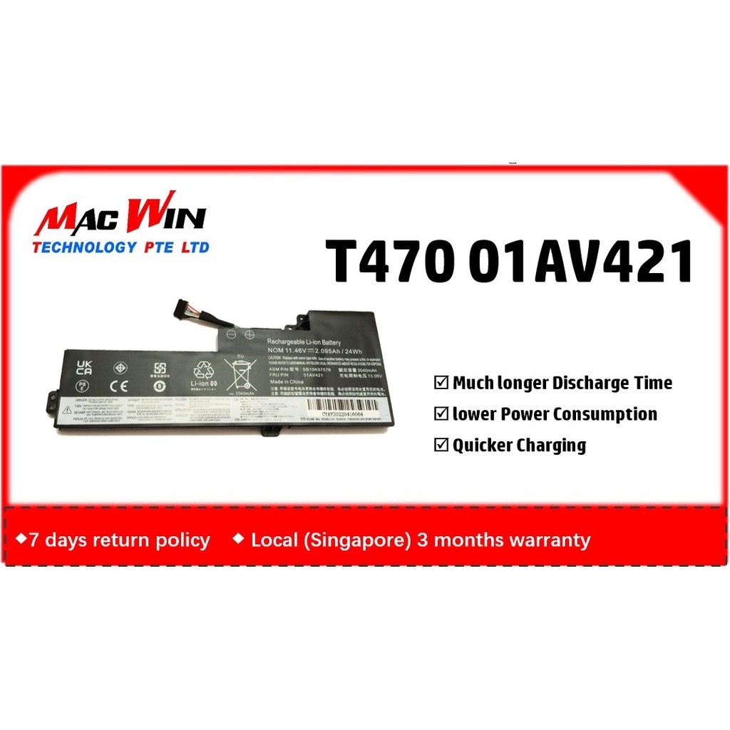 01AV421 SB10K97578 01AV419 01AV420 01AV489 แบตเตอรี่สําหรับ Lenovo ThinkPad T470 A475 T480 A485 TP25