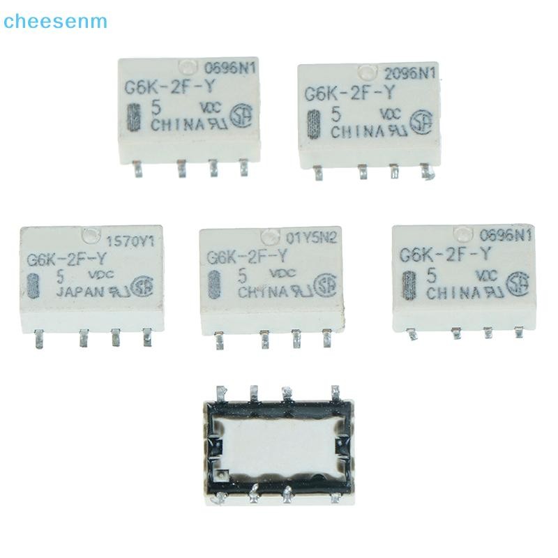 Cheenm 5 ชิ้น dc 5v smd g6k-2f-y สัญญาณรีเลย์ 8pin สําหรับ omron รีเลย์ VN