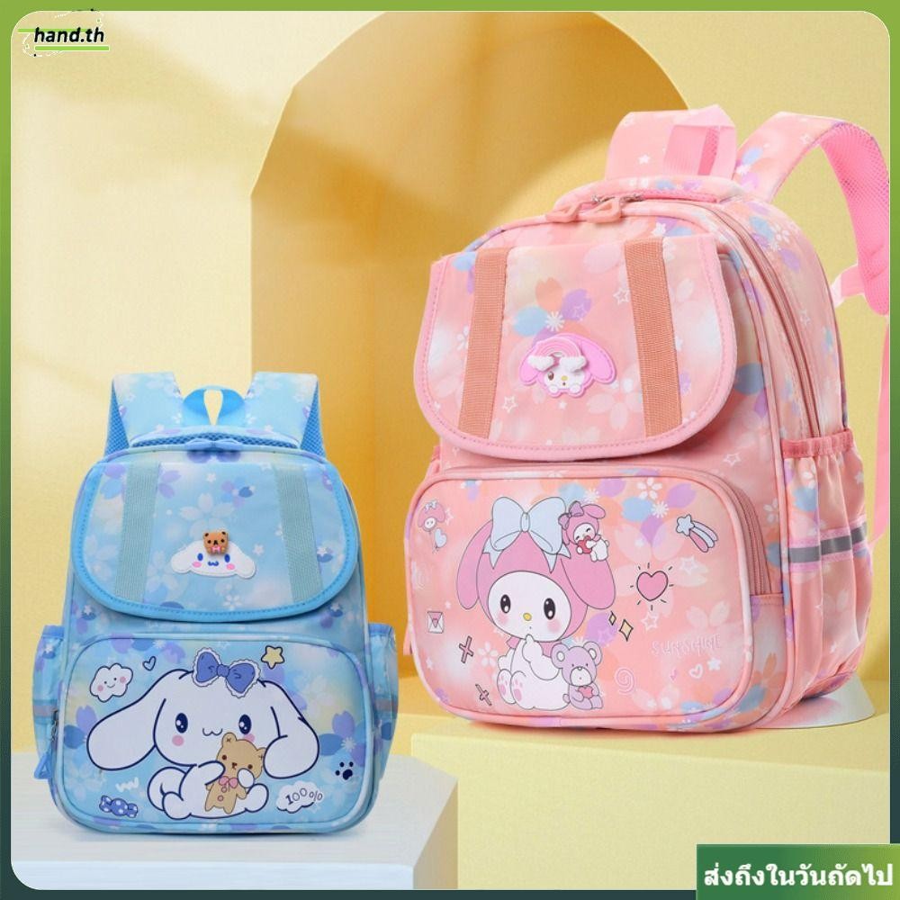 SANRIO กระเป๋าเป้มือ, กระเป๋านักเรียนลายการ์ตูน ซานริโอ, กระเป๋าถือความจุขนาดใหญ่กันน้ําน้ําหนักเบาน่ารัก นักเรียน