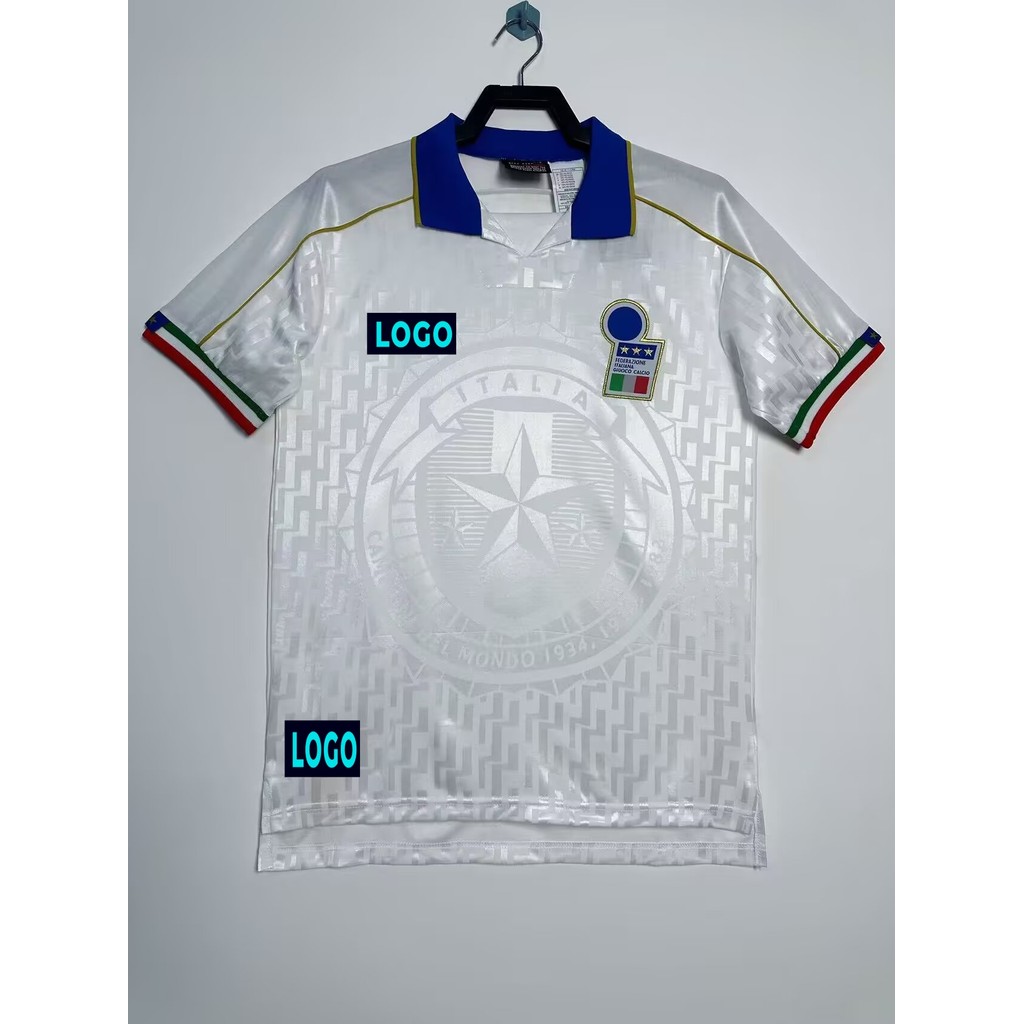 9596 ชุดฝึกเยือนอิตาลี เสื้อเจอร์ซีย์ย้อนยุค อ่า.+พรีเมี่ยม เสื้อฟุตบอลแขนสั้น