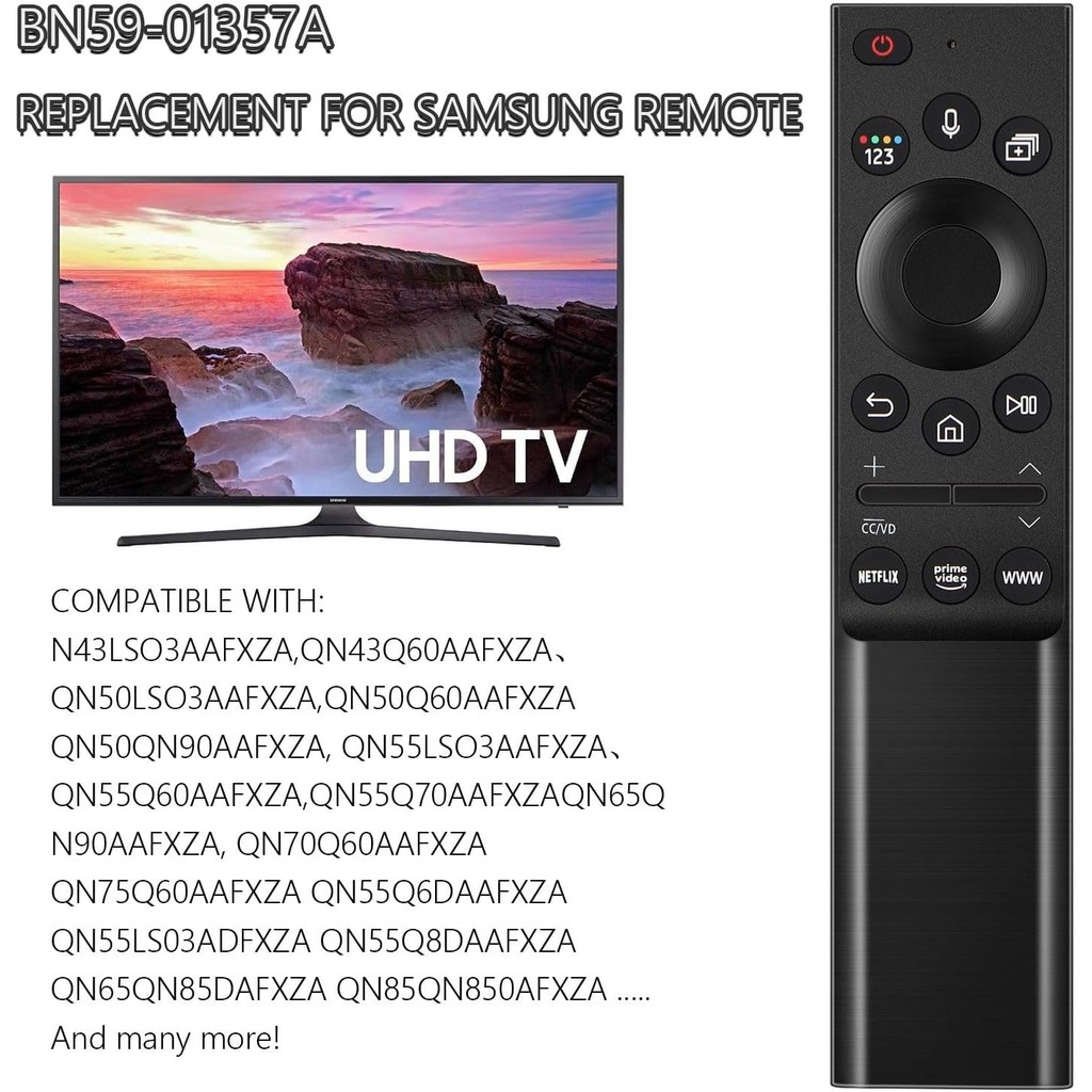2021 รุ่น BN59-01357F สําหรับ Samsung รีโมทคอนโทรลสมาร์ททีวีกรอบ QLED 4K 8K สมาร์ททีวี Series QN75Q6