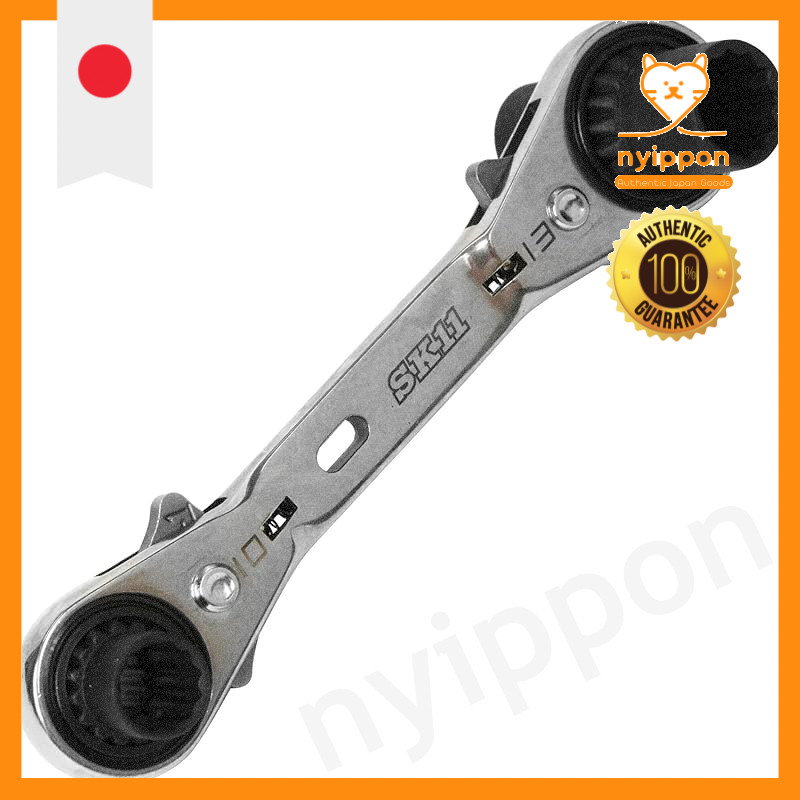 SK11 4 Size Wobble Ratchet Wrench (Maximum Swing 15 Degrees) SMR-0813DW
