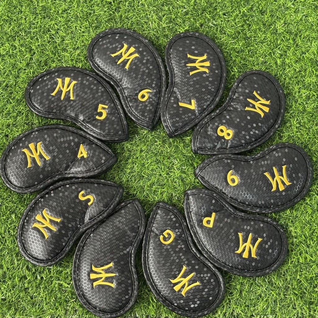 MIURA Golf Iron Cover คลุมหัวไม้กอล์ฟ วัสดุ PU กันน้ำ สำหรับชุดเหล็กผู้ชาย