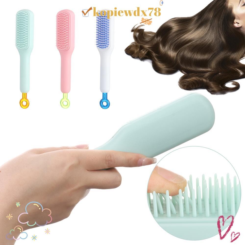 KOPIEWDX Magic Retractable หวี, ทําความสะอาดบ้านป้องกันไฟฟ้าสถิตย์, แปรงผมนวด ABS เรียบ