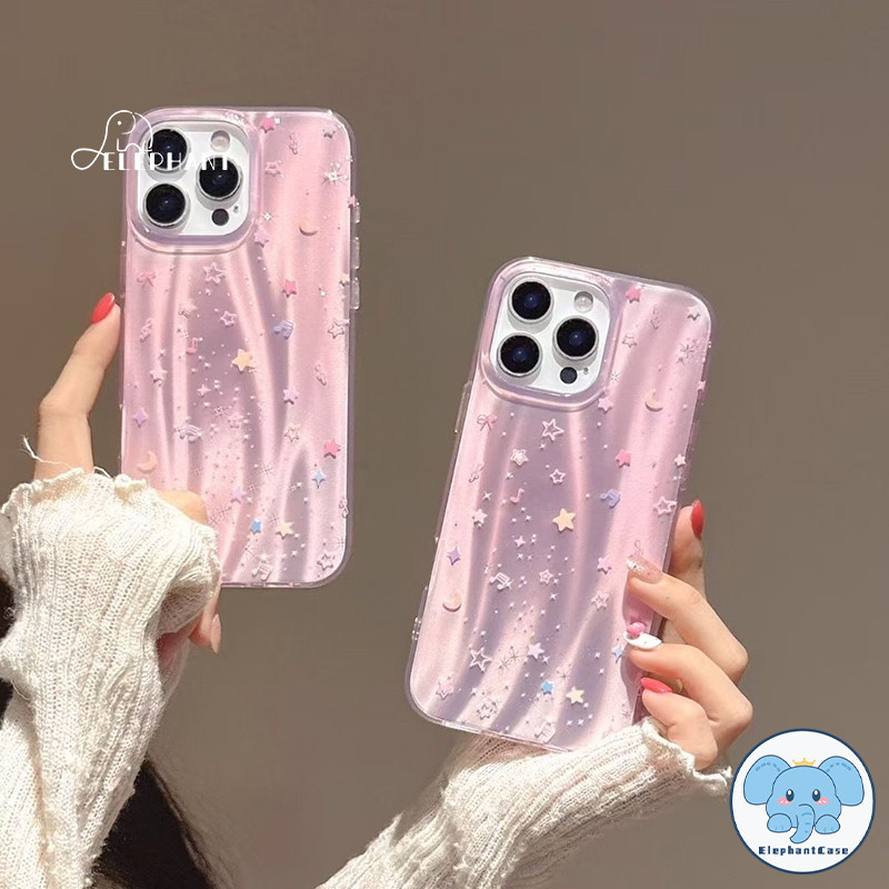 ความฝันดนตรีดวงจันทร์โซ่โซ่น้ำฝาครอบอ่อน สำหรับ IPhone 16 13 11 15 12 14 Pro Max XR 7 16 8 15 14 Plus X XS Max SE 2022