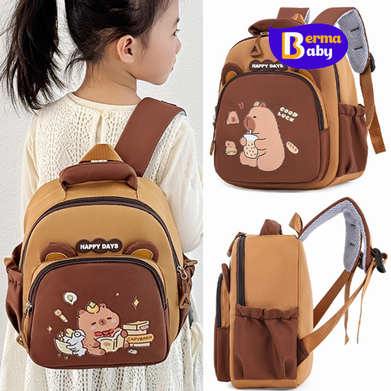 Berma Baby กระเป๋านักเรียนคาปิบาร่า จุเยอะสุดน่ารัก สไตล์เท่คุณภาพพรีเมี่ยม 1-6 ใบใหญ่กันน้ำ