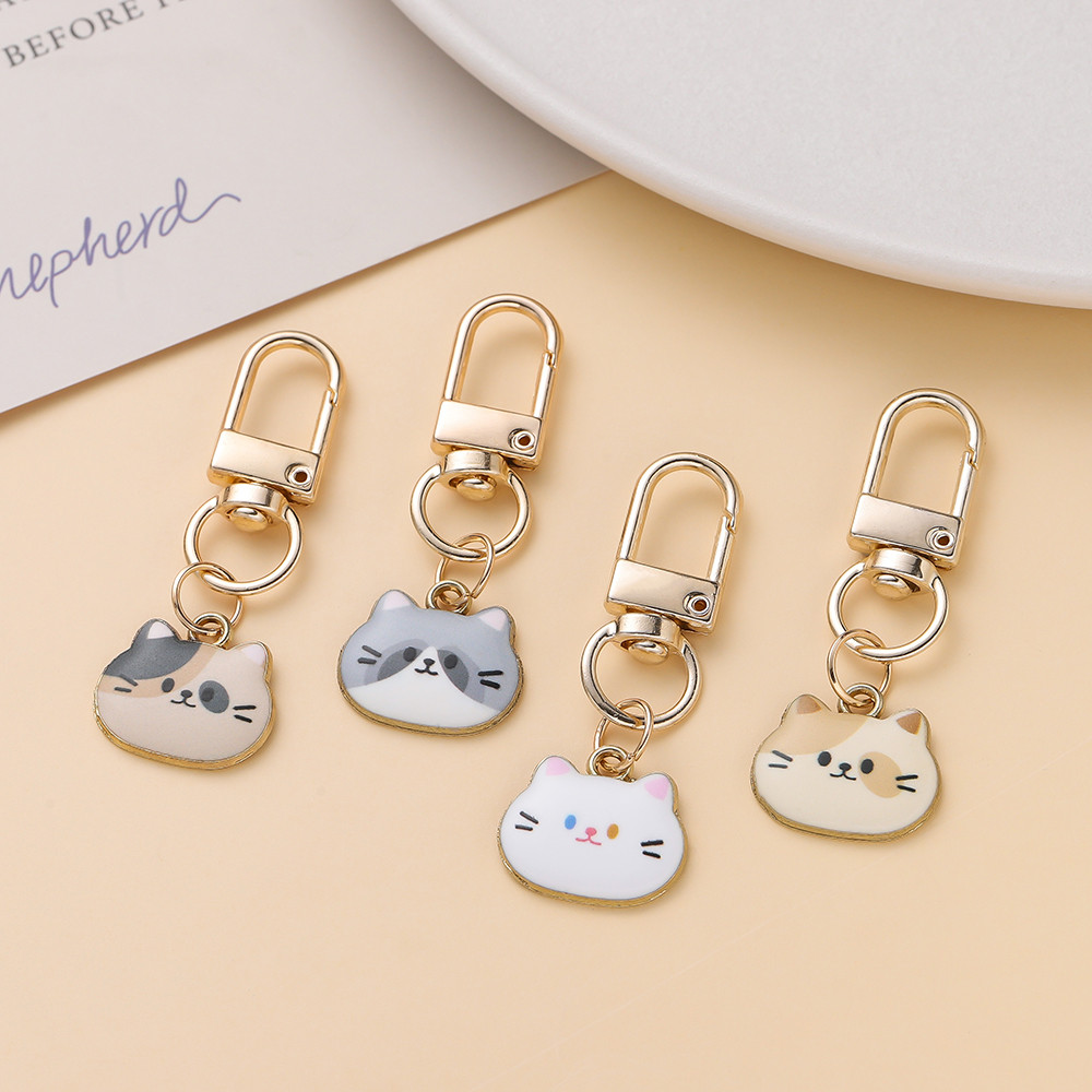 พวงกุญแจโลหะผสม ลายแมว สำหรับกระเป๋าเป้สะพายหลัง