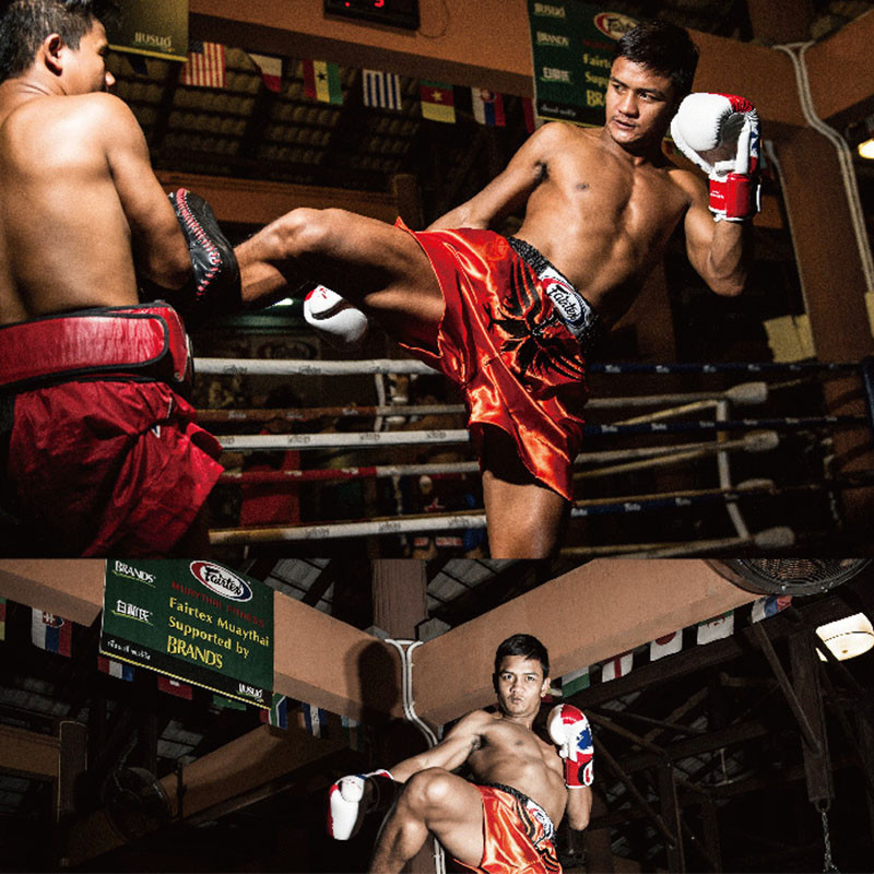 Fairtex นวมชกมวยไทยหนังแท้ธงชาติ Limited Edition สำหรับการต่อสู้และการแข่งขัน