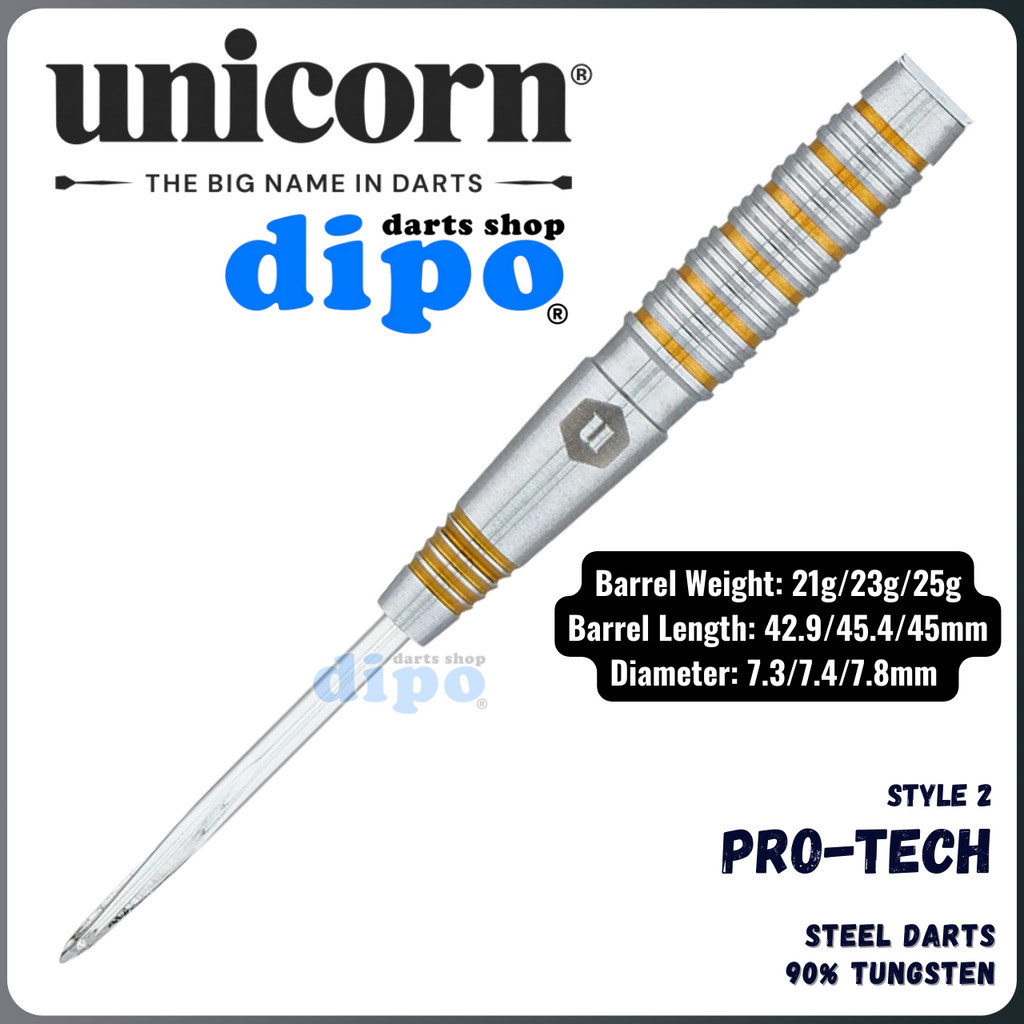 UNICORN PRO-TECH STYLE 2 (90% Tungsten) - UNICORN Steel Darts