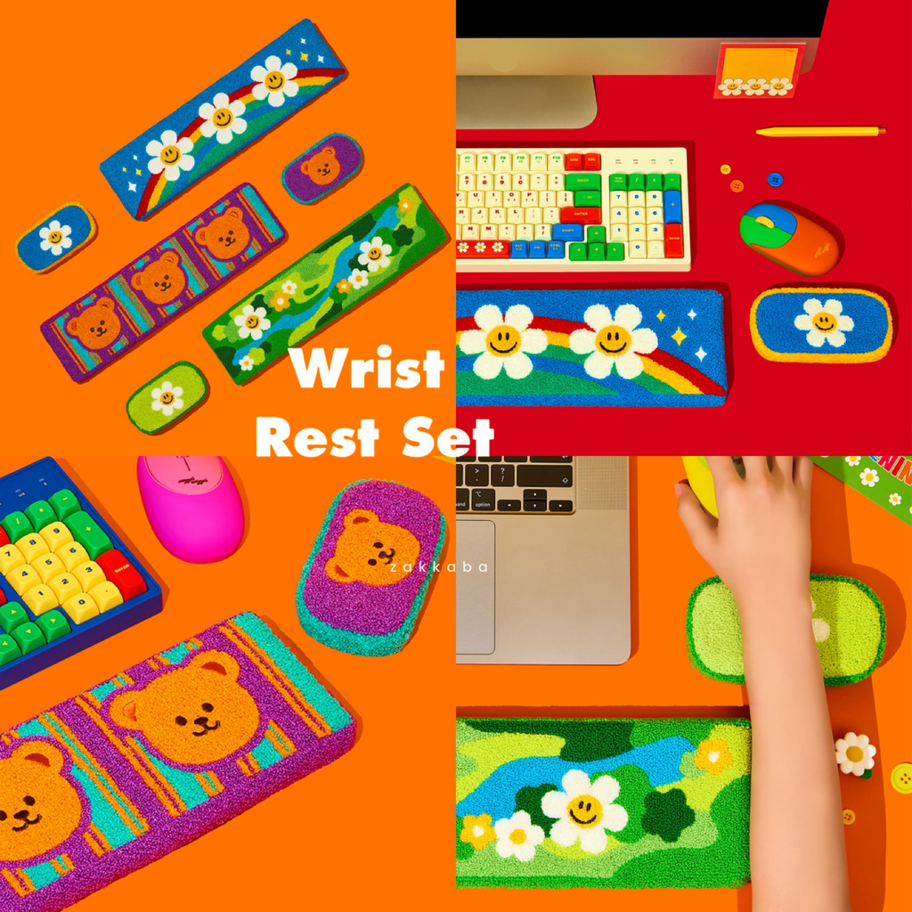 (รอ 14วัน) Wiggle Wrist Rest Set / ที่รองแขน รองข้อมือ 2ชิ้น ลดอาการเมื่อยล้าเวลาพิมพ์งาน