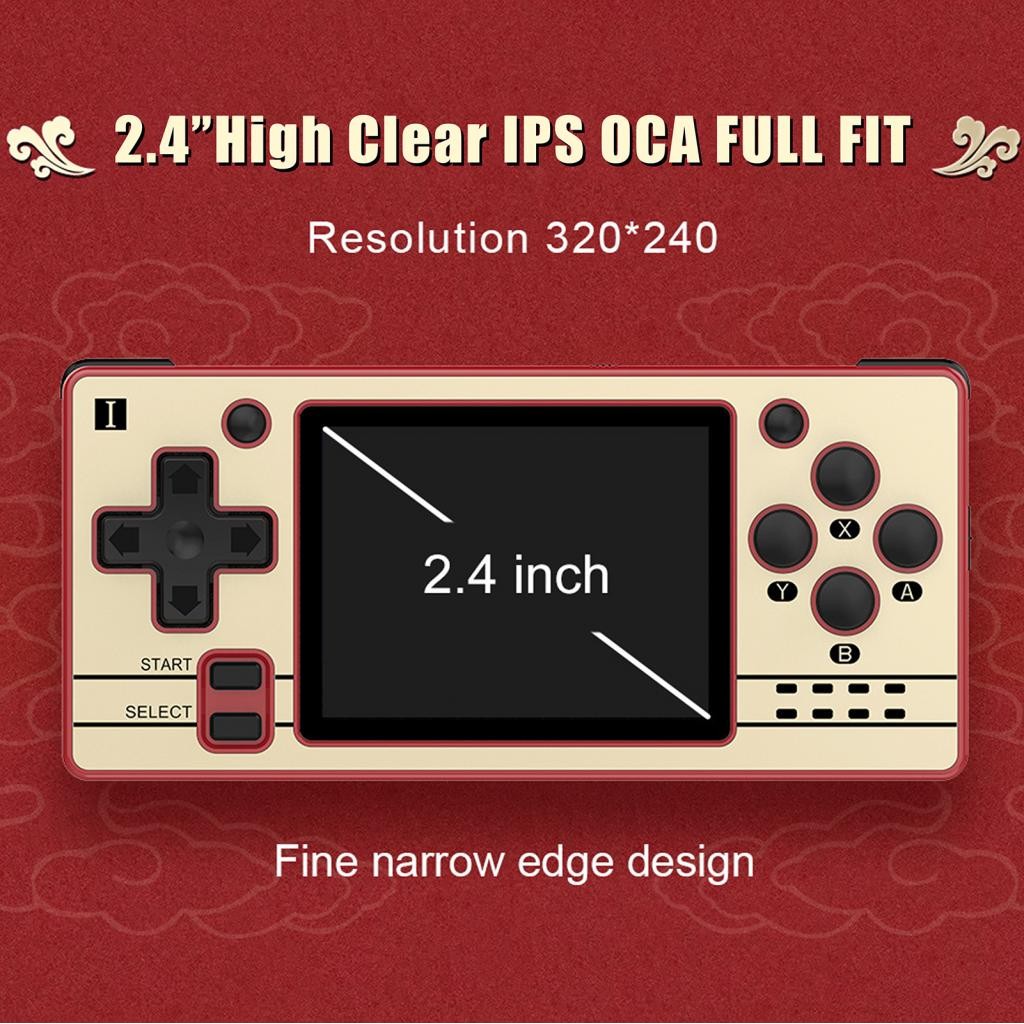 Open Source Handheld 64-bit GBA FC เกม Nostalgic Game Console 2.4 นิ้ว IPS OGA หน้าจอที่ติดตั้งอย่าง