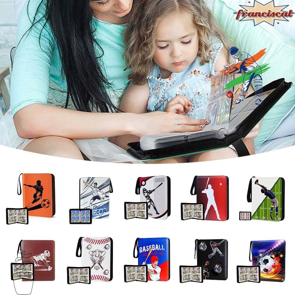 FRANCISCAL Football Star Card Book, 400pcs Collection Soccer Star Football Card Album, 4 Pocket Gift