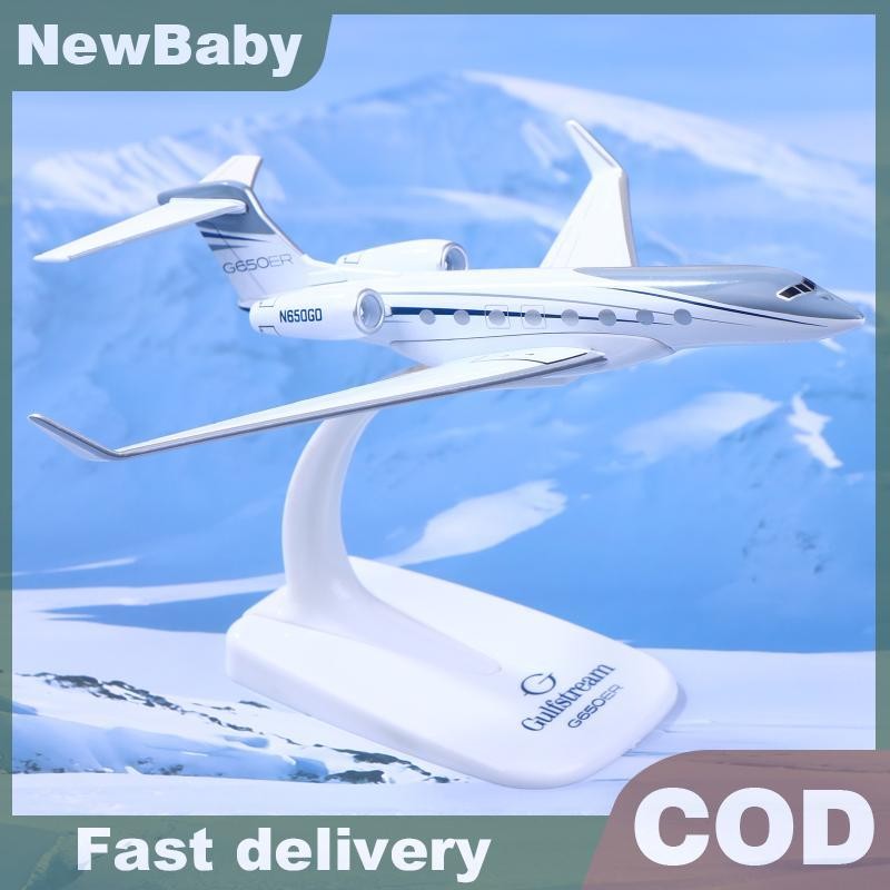 NEWBABY 1PCS Gulfstream G650 เครื่องบิน Diecast 1/200 Scale เครื่องบินเครื่องบินรุ่น G650ER เครื่องบ