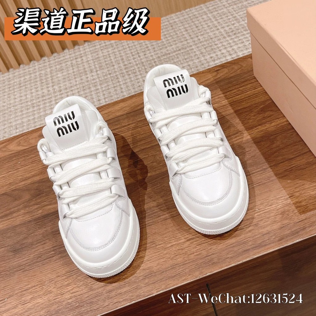 Miumi * Miumi 2024ss Xiaobai Retro Distressed Small Dirty Shoes Heightening Casual Sports Shoes