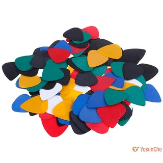 YosunChoker] 100PCS Acoustic Bulk Celluloid ไฟฟ้าสี Smooth Guitar Pick Pick Plectrum ใหม่ ใหม่