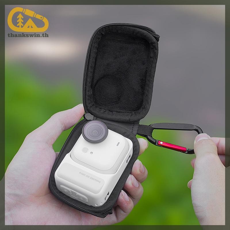 Thankswin แบบพกพา Mini สําหรับ Insta360 Go Ultra Sport กล้อง Protector กรณี PU กระเป๋าอุปกรณ์เสริม th