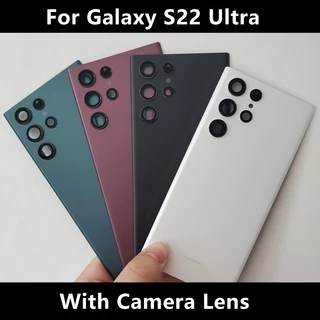 ฝาครอบแบตเตอรี่ด้านหลัง พร้อมเลนส์กล้อง และโลโก้ แบบเปลี่ยน สําหรับ SAMSUNG Galaxy S22 Ultra 5G 6.8 นิ้ว bee