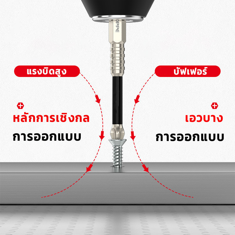 ดอกสว่านไขควงแม่เหล็ก 5 ชิ้น กันลื่น 25 50 65 70 90 150 มม ชุดดอกไขควง เหล็กอัลลอยด์ ทนทานต่อแรงกระแทก จัดส่งจากกรุงเทพฯ - รูปที่ 4