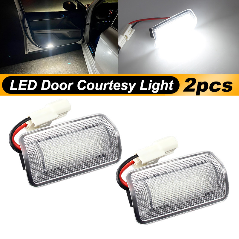 2X รถ LED ประตู Courtesy สําหรับ Toyota Camry Sienna Avalon Tundra Venza Highlander/Sequoia 4Runner Mirai Prius V Plug-IN 86