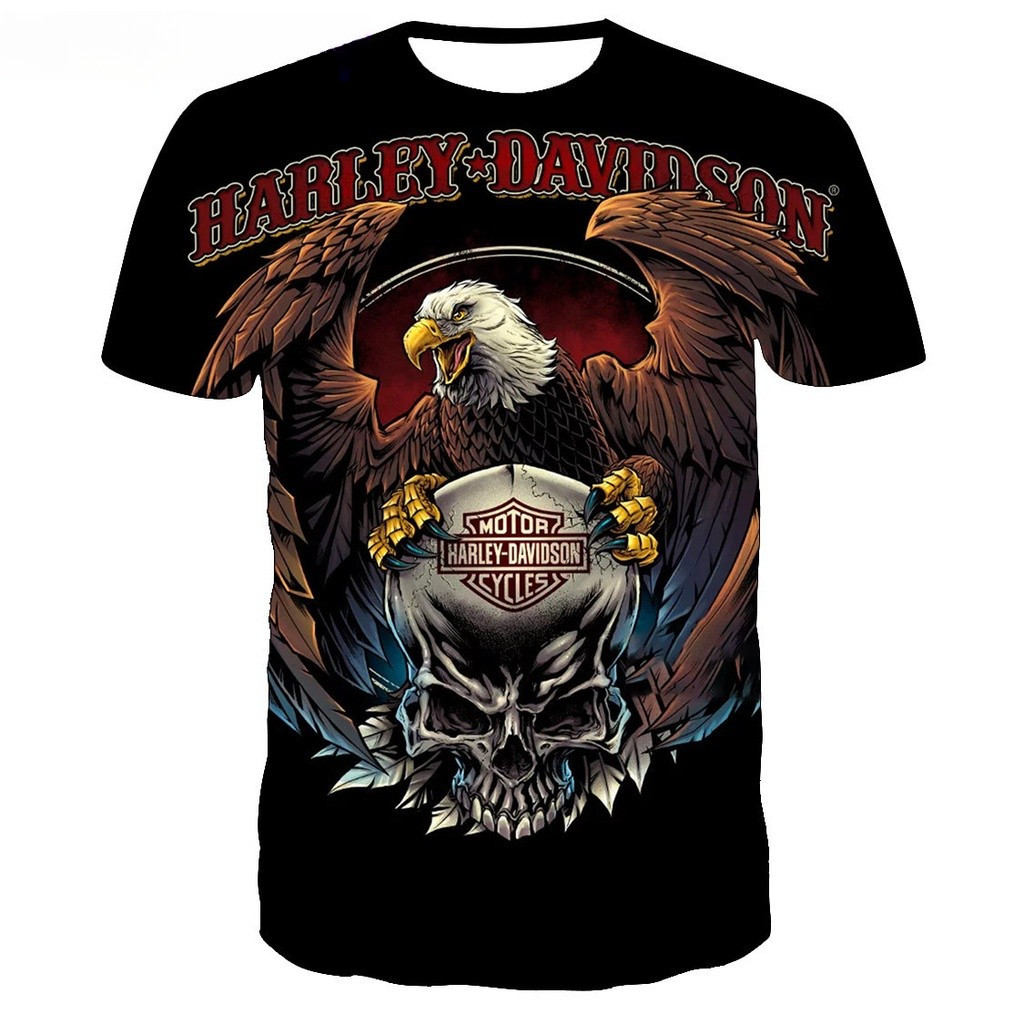 ผู้ชายs เสื้อยืด Full Body 3d พิมพ์ O-คอ Tshirt แฟชั่น Eagle เสื้อยืดลําลองเสื้อแขนสั้น
