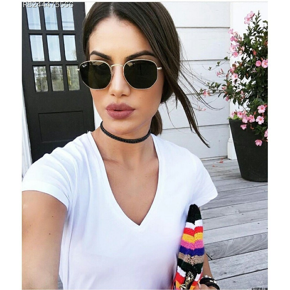 แว่นกันแดด RayBan สไตล์.Aviator สำหรับผู้หญิง