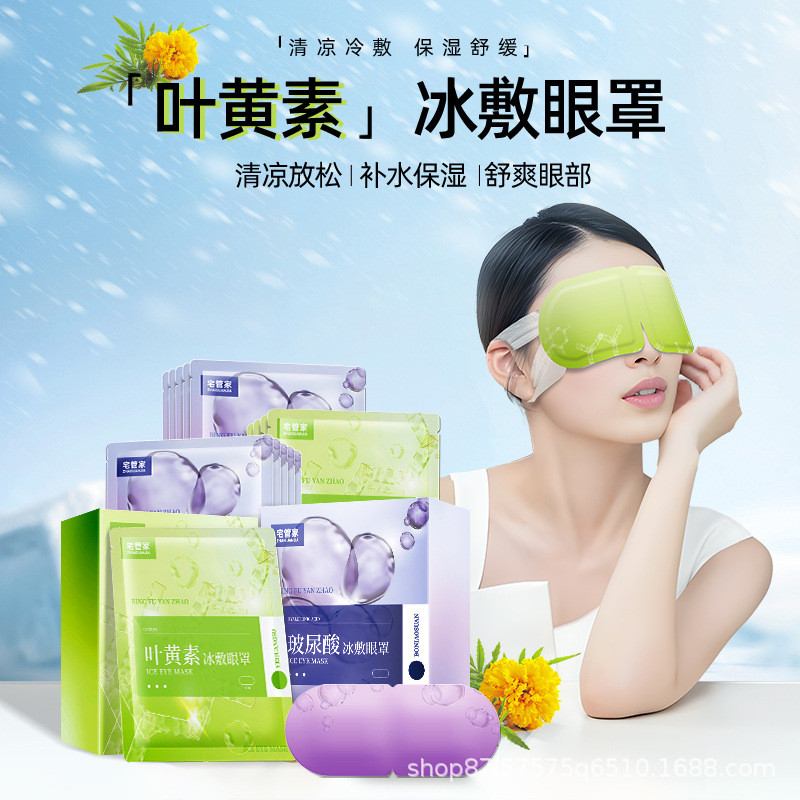 Lutein Ice Pack Eye Mask Cold Pack Cool Sleep บรรเทาความเมื่อยล้าตา Cool Face Mask Cool Summer Eye P