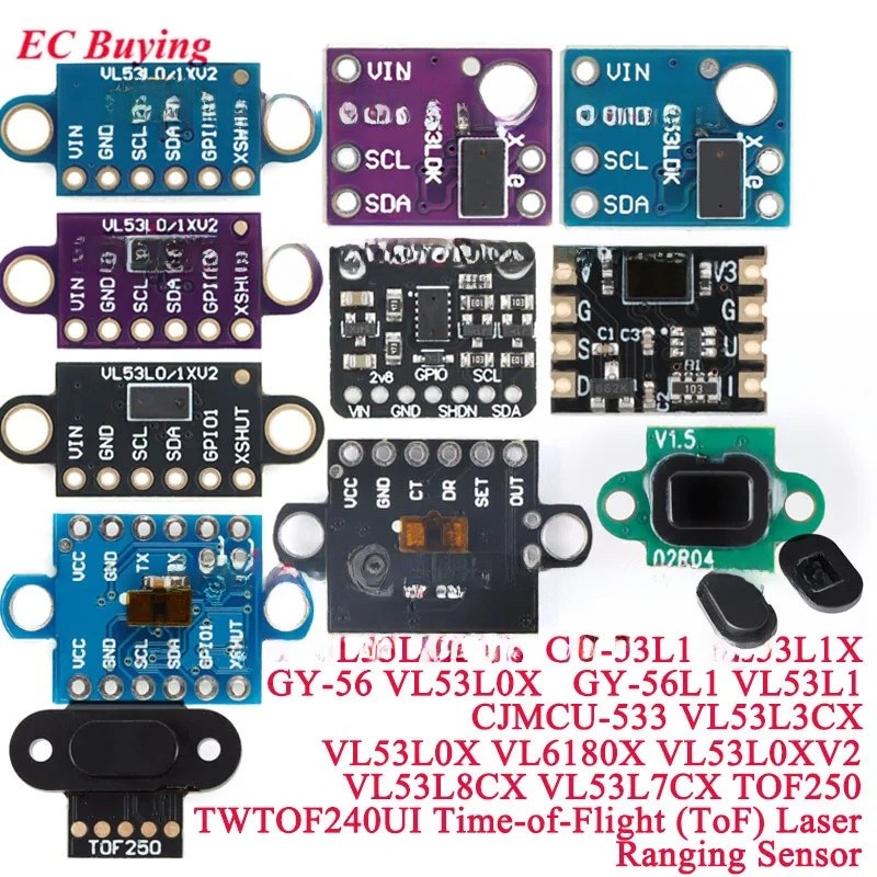 1-5Pc VL53L0X VL53L1X VL53L3CX Time-of-Flight (ToF) เลเซอร์ตั้งแต่เซนเซอร์ Breakout 940nm CJVL53L0XV