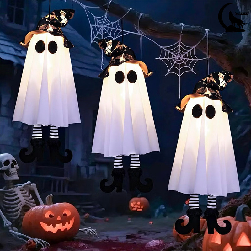 【การจัดส่งจากประเทศไทย】หุ่นแขวนผีน้อย มีไฟ ปรับได้ ผีน้อยฮาโลวีน วันHalloween ตกแต่งปาร์ตี้ โลวีนสามารถเพิ่มบรรยาก