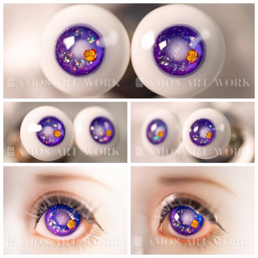 [AAW] ดวงตาดอกไม้ BJD 16 มม. ดวงตาดอกไม้สามมิติ ตาเรซิน Baby Galaxy Laurel