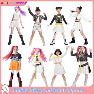 ใหม่ KPOP DEMON HUNTERS เครื่องแต่งกายคอสเพลย์ RUMI ZOEY MIRA เครื่องแบบสาว K-Pop นักร้องเวทีบทบาทเล่นชุดเด็กวัยหัดเดินฮาโลวีนเครื่องแต่งกายเสื้อสําหรับสาว