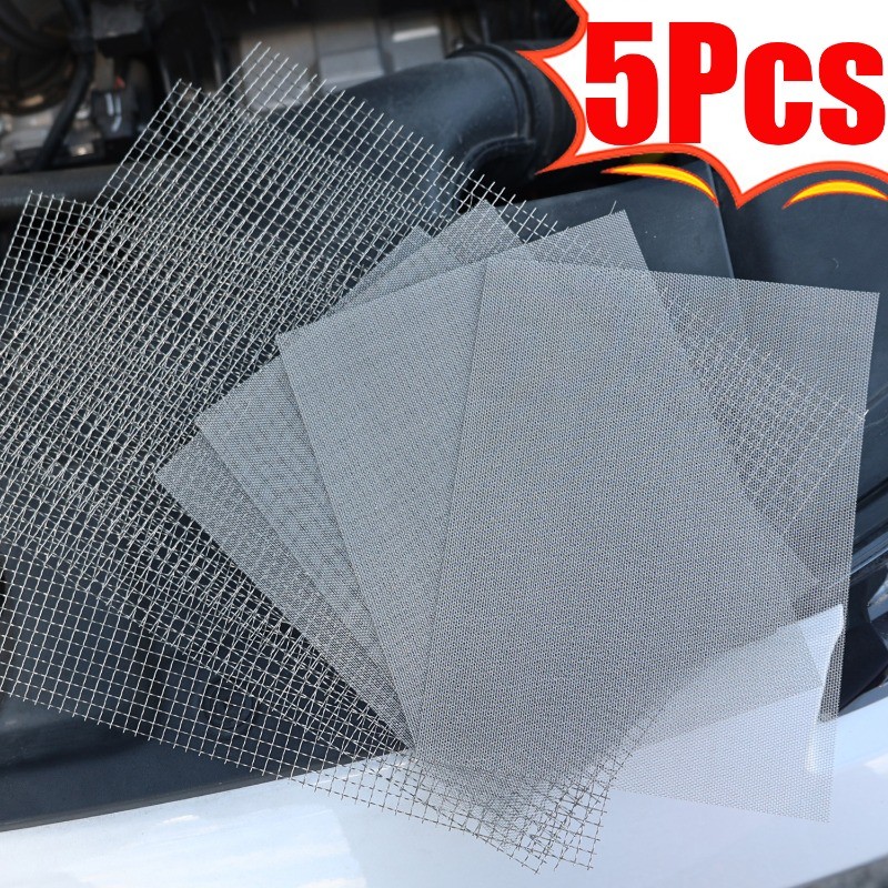 5ชิ้นสแตนเลส304ตาข่ายทอ | แผ่นตาข่ายโลหะสีเงินพร้อมสานทนทาน | อเนกประสงค์สําหรับ ทําเอง กันแมลง การกรองการระบายอากาศ