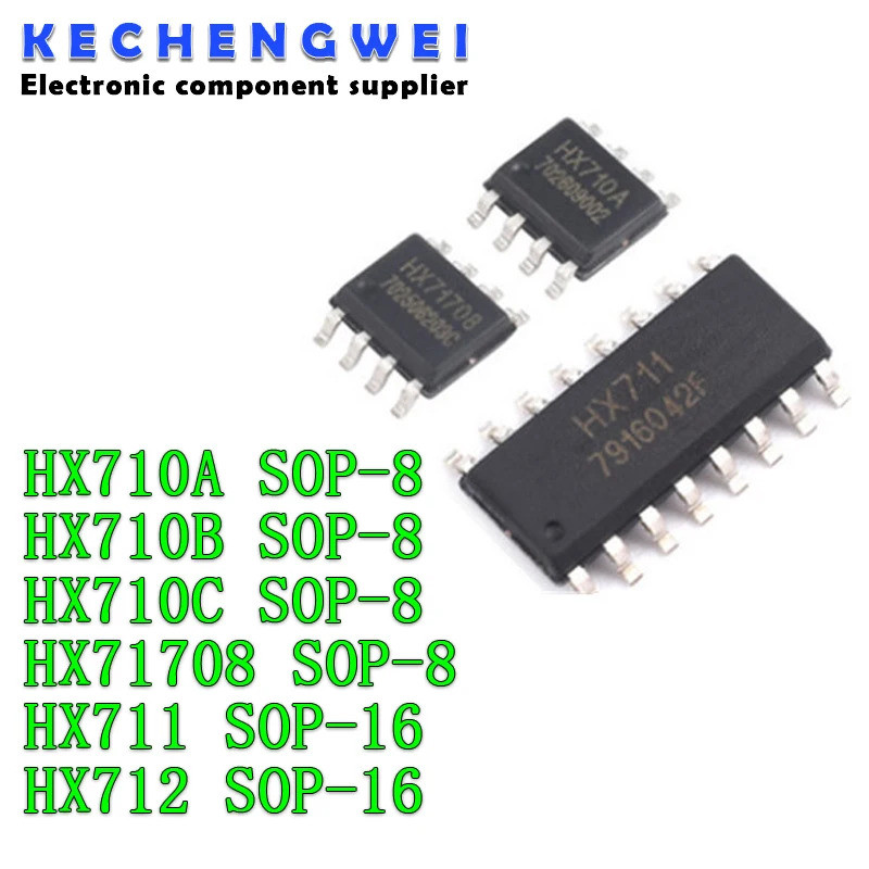 5PCS HX710A HX710B HX710C HX1708 HX711 HX712 SOP-16 SOP-8 ชิป ic