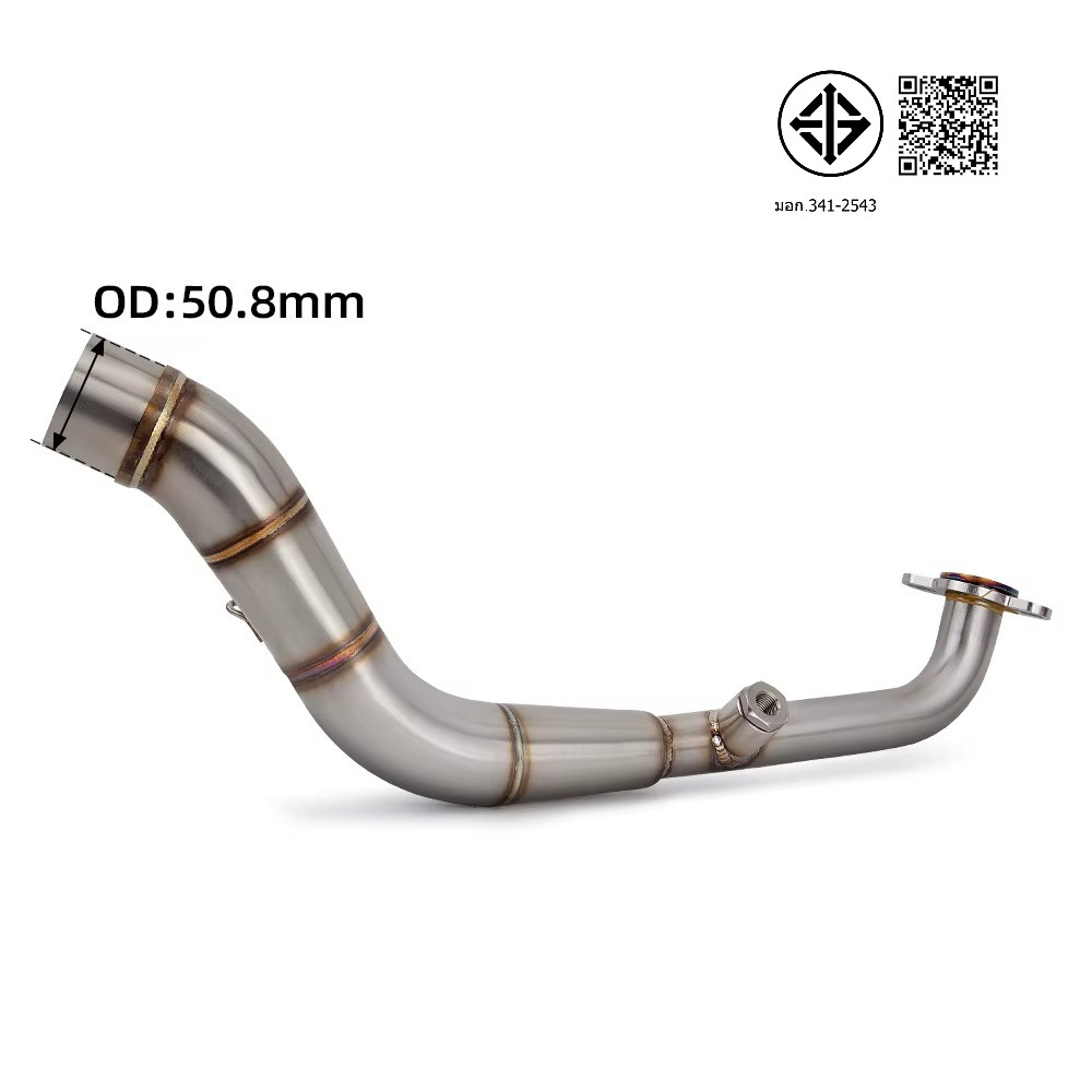 รถจักรยานยนต์ไอเสียด้านหน้า Link ท่อสแตนเลส 51 มม.สกู๊ตเตอร์ Manifold สําหรับ Yamaha NVX AEROX NVX15