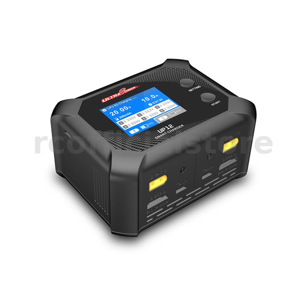 UltraPower UP12 AC 200W Dual Channel Charger สําหรับ 2-6S LiPo LiFe Lilon 4.50V LiHV แบตเตอรี่