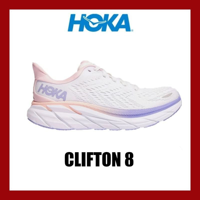 HOKA ONE CLIFTON 8 Blanc De Blanc Size36-40 รองเท้าแตะกีฬาสําหรับบุรุษและสตรีรองเท้ากีฬา 4THV