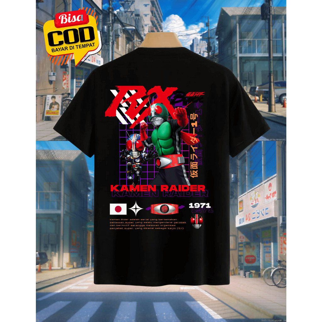 T-Shirt สไตล์ Kamen Rider Satria Baja Hitam สำหรับทุกเพศ ทำจากผ้าคอตตอนคอมบด์ ดูมีสไตล์และสวมใส่ง่าย