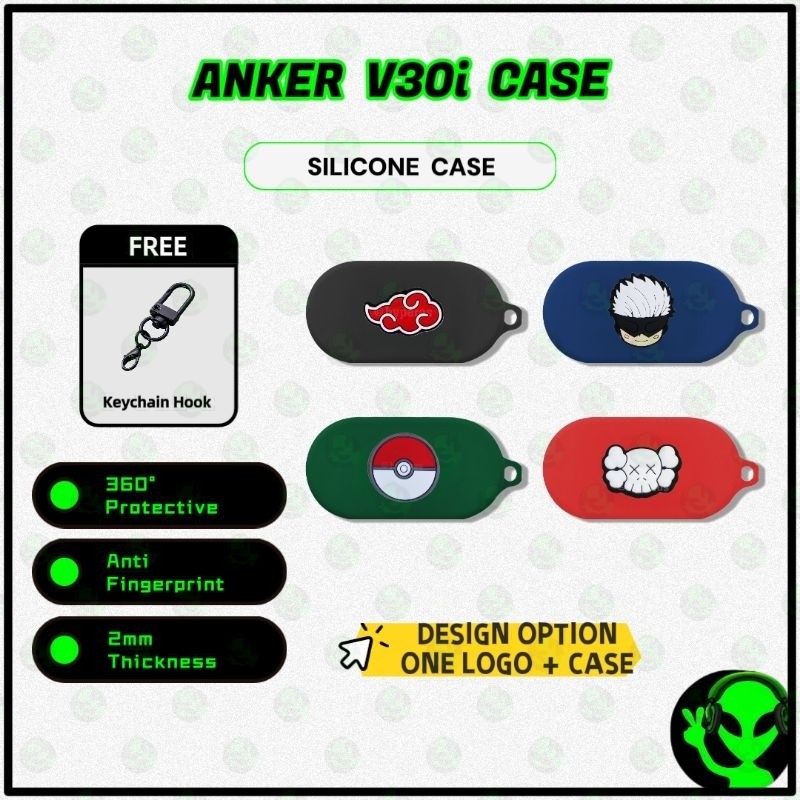 Anker V30i กรณี A3873 ไร้สายหูฟังเกราะป้องกันเคสซิลิโคนอ่อนนุ่ม Anker Soundcore V30i ปลอก