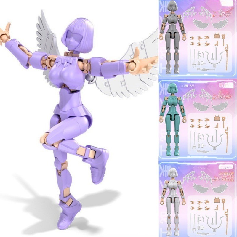 3D พิมพ์ Action Figure Lucky Dummy 13 Multi Joint รูปเคลื่อนย้ายได้หุ่นยนต์ตุ๊กตาของเล่น DIY Assembly รุ่น