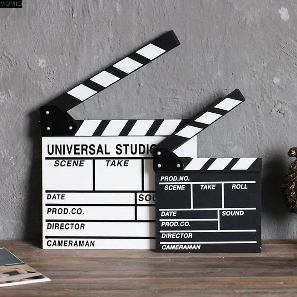 MXMIO การถ่ายภาพ Prop Regisseur Board, ไม้ Creative Regisseur ฉาก Clapperboard, แขวนเครื่องประดับการถ่ายภาพส่วนบุคคล Regisseur วิดีโอฟิล์ม Clapboard การถ่ายภาพ