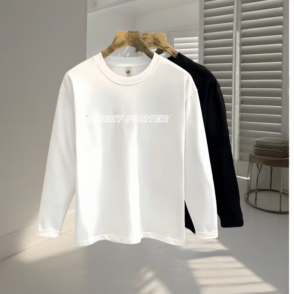COD 20252024 High-End Letter Embroidered Crew Neck Sweatshirt Men's Base Shirt Spring Autumn America