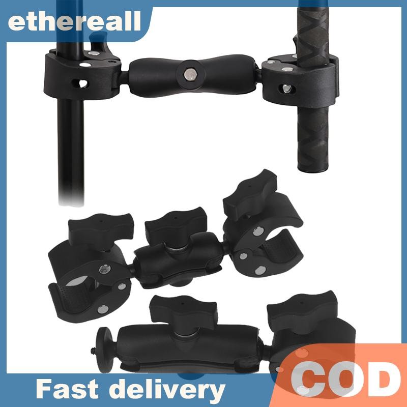 ETH 1pcs รถจักรยานยนต์ Handlebar สนับสนุนกล้อง Bracket Super Clamp Mount สําหรับ 13 12 11 Insta360 X3 X4 อุปกรณ์เสริม TH