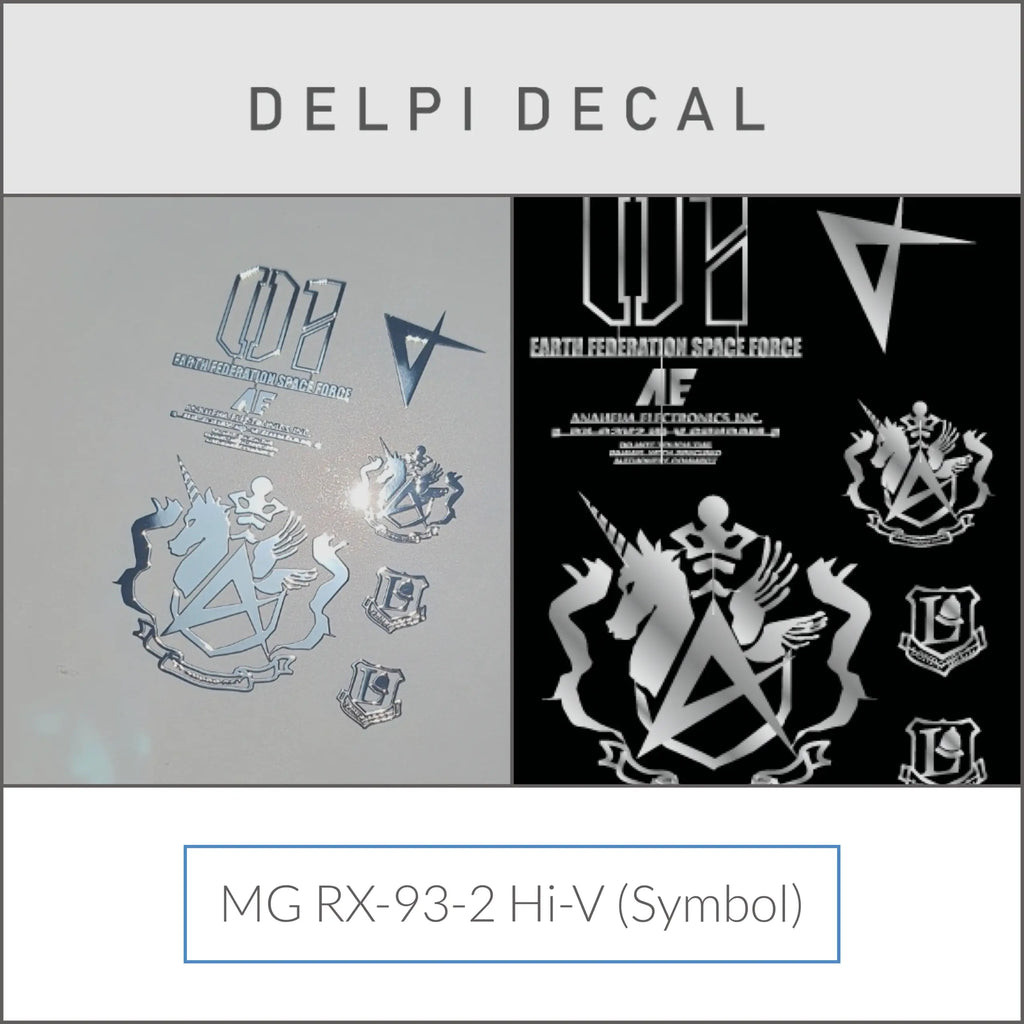 Delpi Decal (สติกเกอร์โลหะ) MG RX-93-2 Hi-V (Symbol) (Silver)