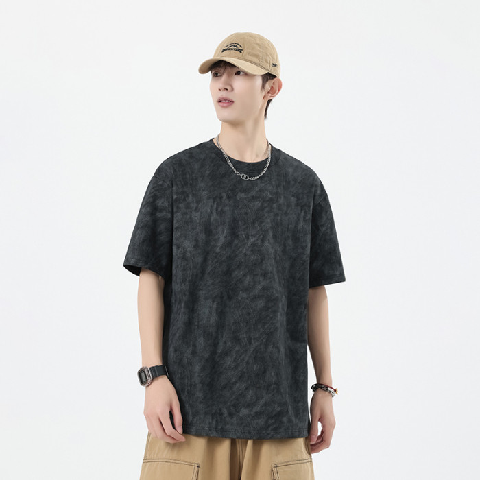 2025 NEW 2025 Heavyweight Crew Neck Short Sleeve T-Shirt for Men with Gradient Design new23 J4PR