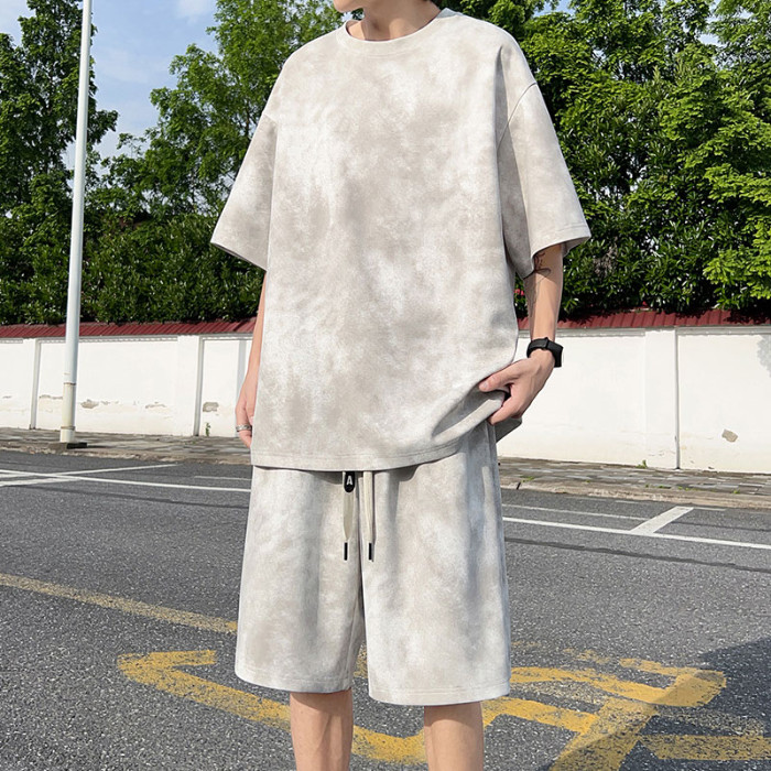 2025 NEW 2025 Summer Heavyweight Short Sleeve T-Shirt Couple Set T3553 Top P29-DK8514 Pants P29new23