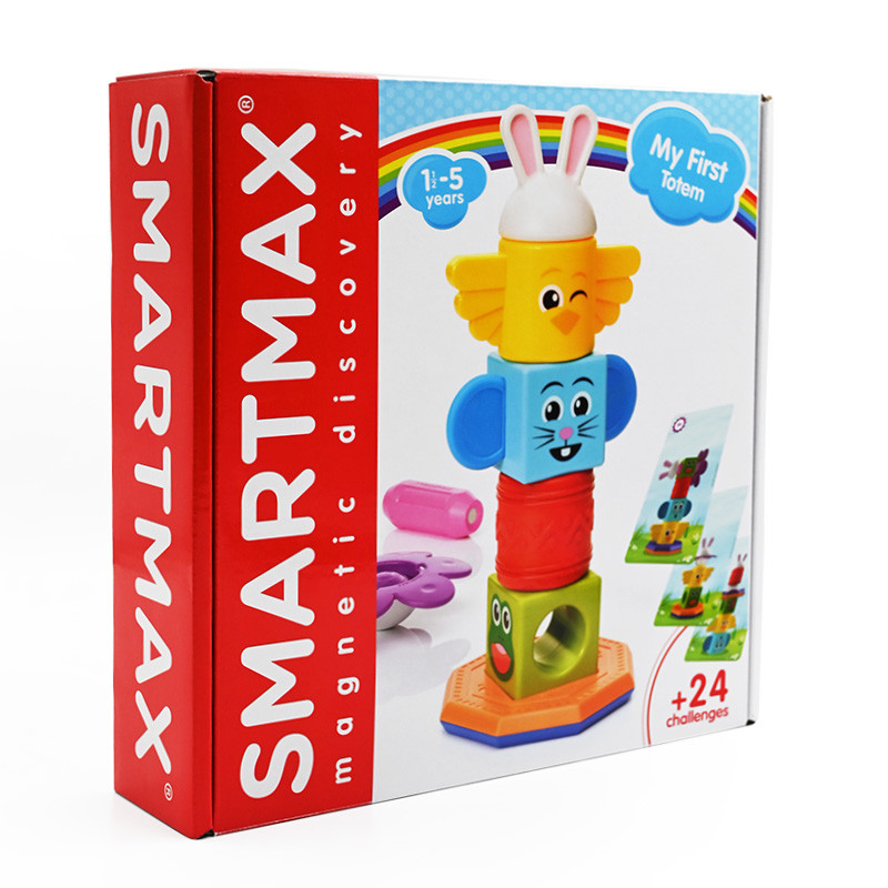 SMARTMAX Totem Magnetic Building Block ปริศนาเด็กประกบของเล่นเพื่อการศึกษาปฐมวัย 1.5 ปี +
