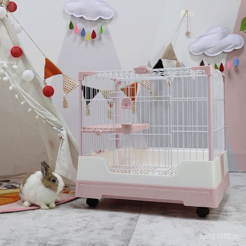 Villa High-End กรงกระต่ายกรงกระต่าย Dayang R71 Panoramic กระต่ายในครัวเรือน Pee-Proof กรงสัตว์เลี้ยง