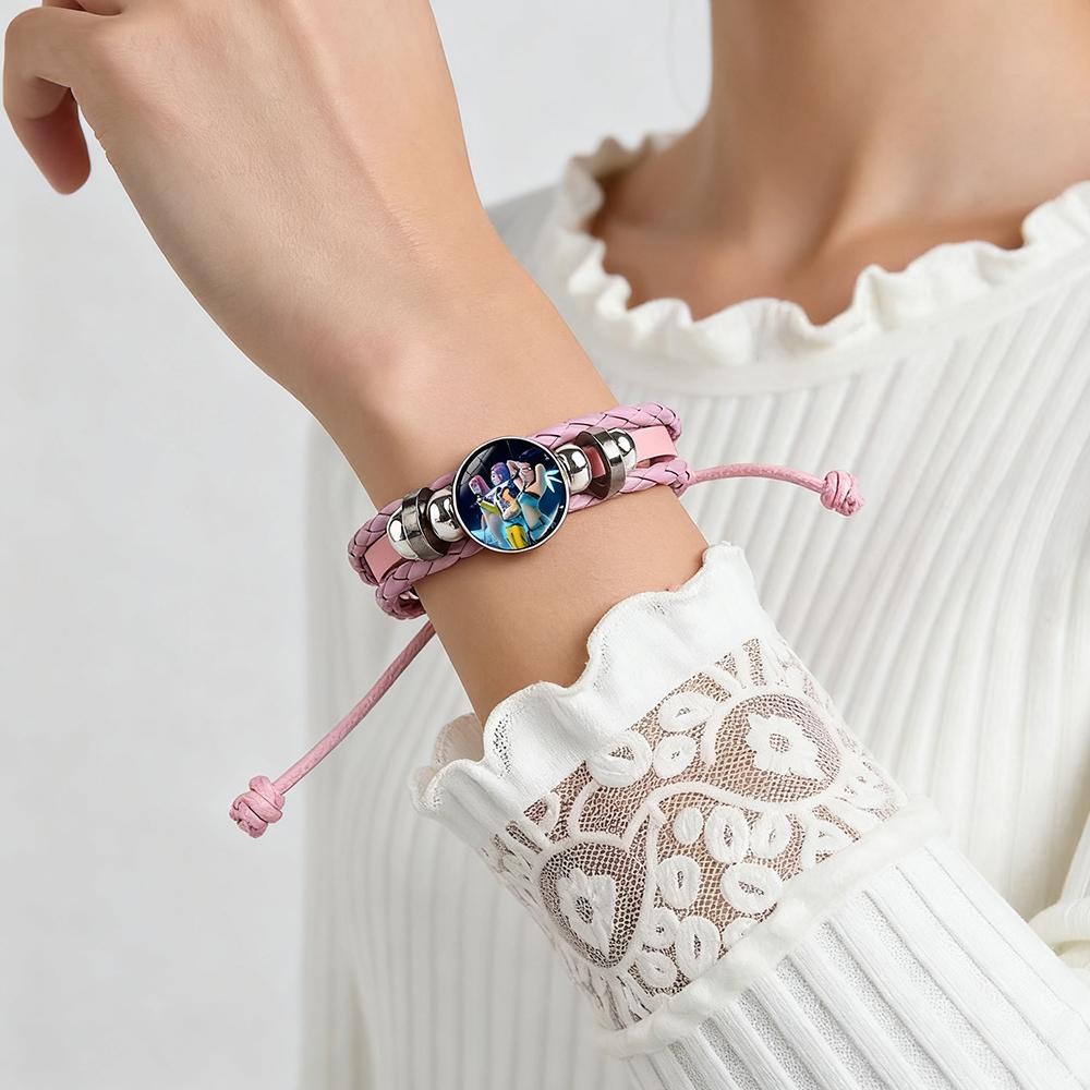 ใหม่สีชมพู KPop Demon Hunters สร้อยข้อมือเด็กการ์ตูน HUNTR X Derpy Tiger Collection O1K3